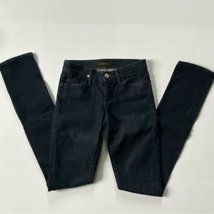 Goldsign Jeans Size 24 Straight slim Stretch 33" Inseam USA Made Women Dark Wash